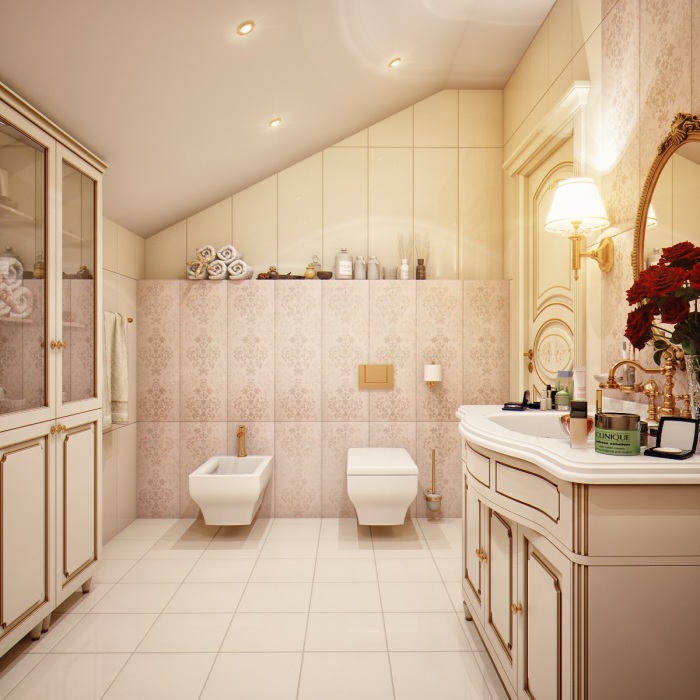 Сдержанность и изысканность — две основные тонкости дизайна ванной комнаты в викторианском стиле.