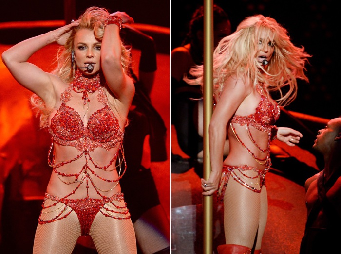 Britney pussy shot red dress