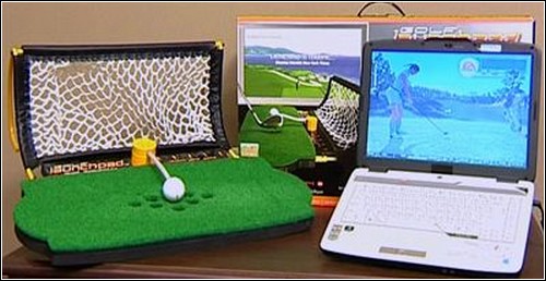 Устройство для виртуальной игры в гольф Golf Launchpad Simulator.