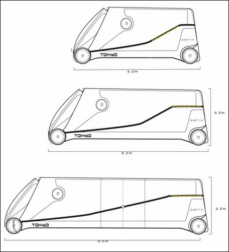 Габариты Taxi Tokyo.