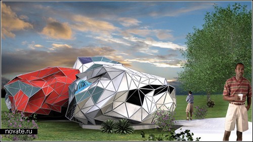 Жилищная система будущего: переносные дома-*палатки* ADEX  housing