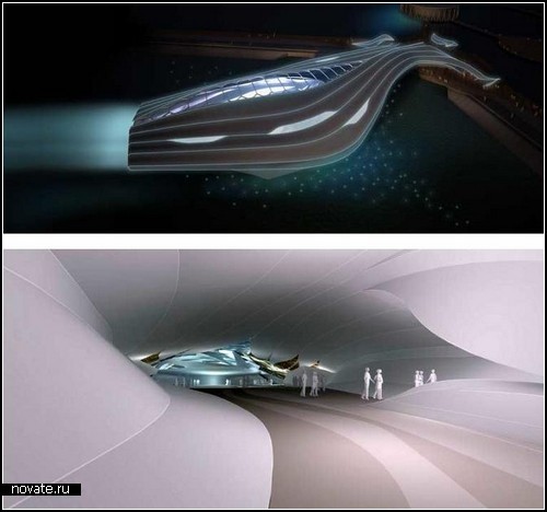Проект плавающего павильона Fluid для проведения World Expo 2012