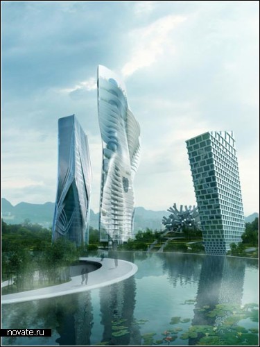 Международный проект футуристического центра HuaXi в Китае