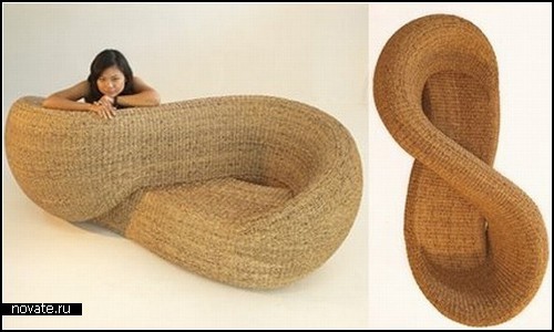 Moebius Double Armchair. Двойное кресло-диван для влюбленных.