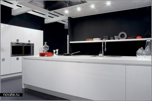 Элегантные черно-белые дизайнерские кухни. Само-собой разумеется, обзор