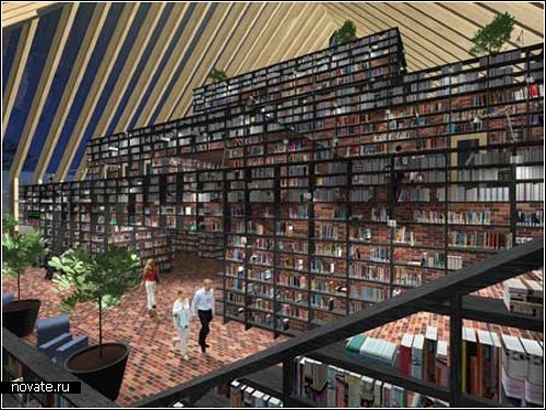 Библиотека *Книжная гора* (Book Mountain) от голландской студии MVRDV