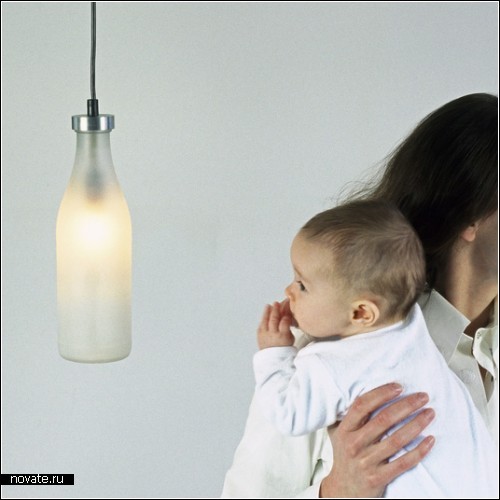 Milkbottle Lamp и Coffee-Light Lamp - посуда, которая освещает жизнь