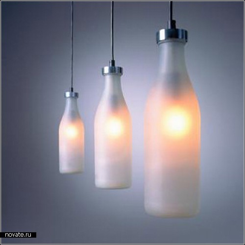 Milkbottle Lamp и Coffee-Light Lamp - посуда, которая освещает жизнь