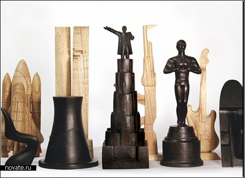 History Chess от компании Boym Partners. Деревянные символы ушедшего столетия