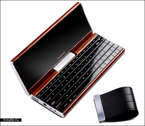 Стильный кожаный нетбук Lenovo Pocket Yoga. Концепт для бизнес-леди
