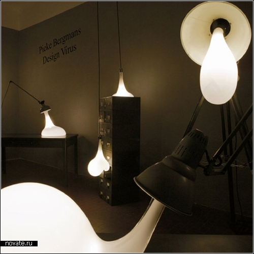 Расплавленные лампочки Light Blubs из проекта Design Virus project от дизайнера Pieke Bergmans