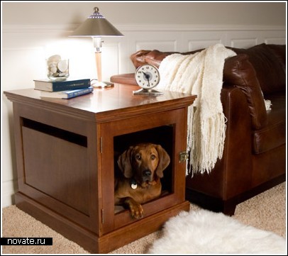 Комнатные будки-тумбочки для домашних собак