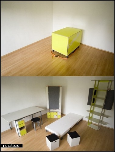 Модульная мебель для дома и офиса. Портативная квартира в коробке