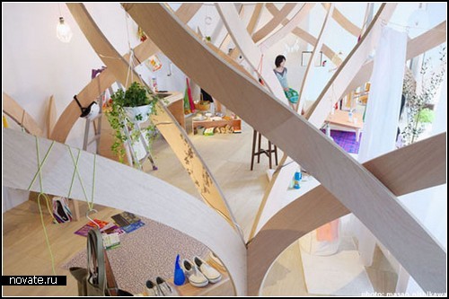 Модерновый разделитель помещения от Naruse Inokuma Architects