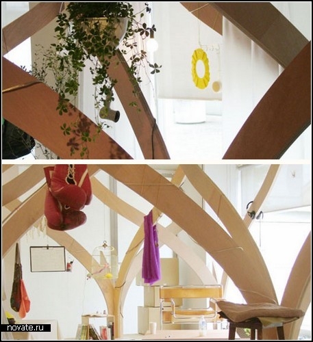 Модерновый разделитель помещения от Naruse Inokuma Architects
