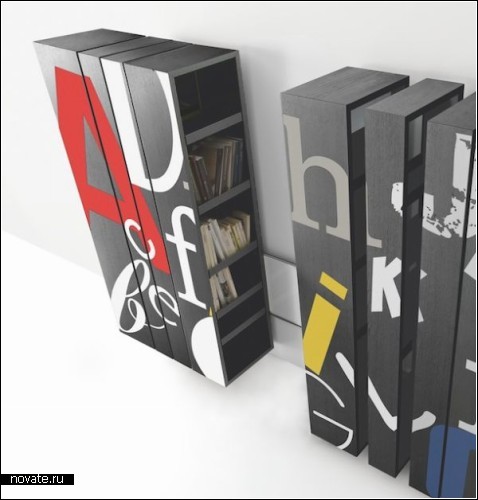 *Скользящие шкафы* Sliding Bookcases, созданные Энцо Берти (Enzo Berti)