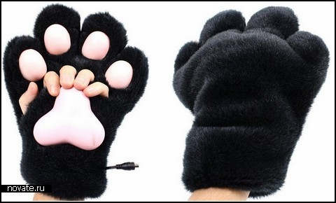 Лапки Warmer Cat Paw Gloves с подогревом