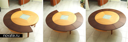 Раздвижной круглый стол от Braun Woodline