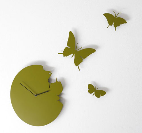 Часы аппликация 3D Бабочки 60 см / 10MES /уп 40/ серебро купить оптом по цене от ₽