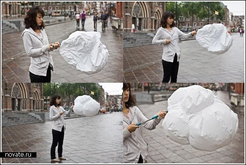 Надувной зонт-облачко