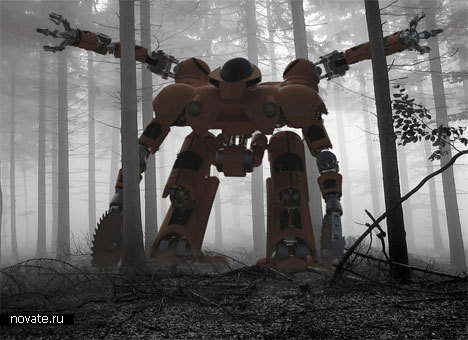 Концепт робота, спасающего леса от пожаров