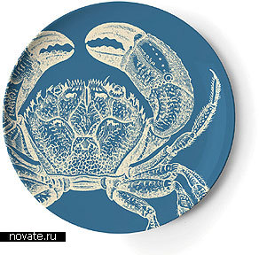Тарелки с изображением морепродуктов