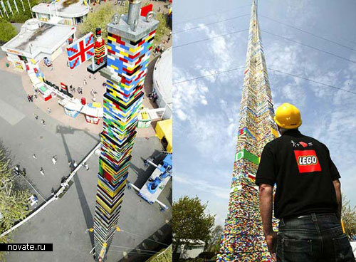 Самая высокая башня в мире из кубиков Лего
