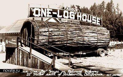 Дом One Log House в Северной Калифорнии