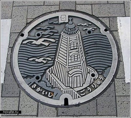 Расписные канализационные люки в Японии