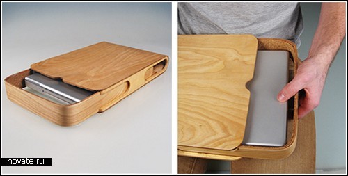 Деревянный кейс для ноутбука