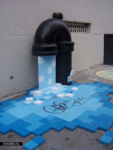 Вода из пикселей в Нью-Йорке