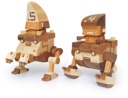 Деревянные роботы от Takeji Nakagawa