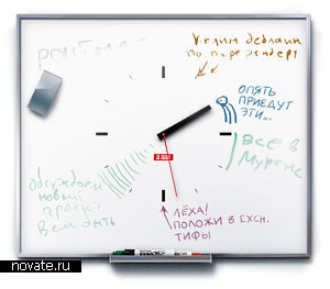 Часы с заметками от Артемия Лебедева