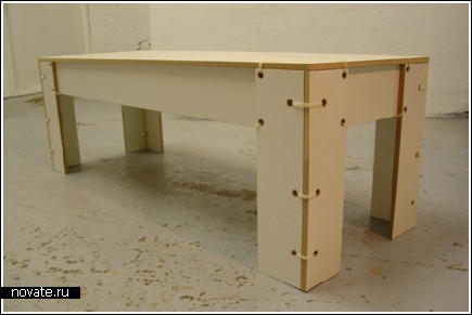 Удивительно устойчивый «зашнурованный» стол