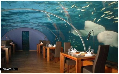 Первый в мире подводный ресторан на Мальдивах