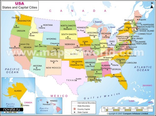 Полка в виде карты США