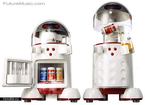 Первый в мире пивной робот, охлаждающий, открывающий и разливающий пиво по стаканам