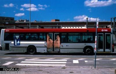 Необычная реклама на автобусе