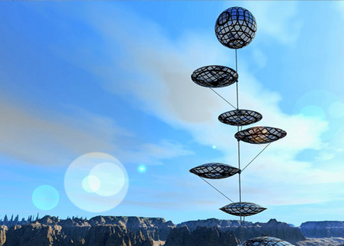 Огромные футуристичные шары, парящие в воздухе и добывающие солнечную энергию
