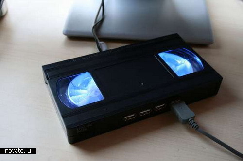 USB-хаб с подсветкой из видеокассеты своими руками