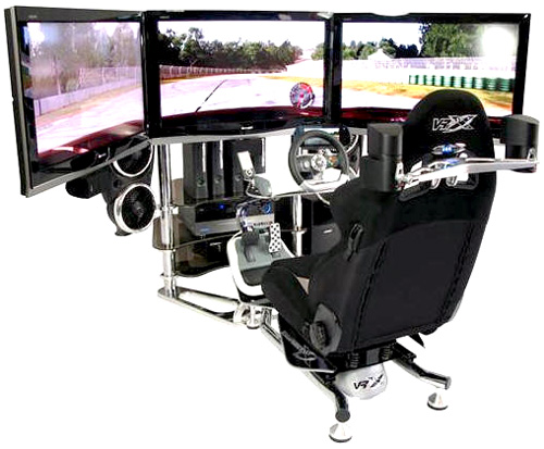 Виртуальный автомобиль с 4 экранами