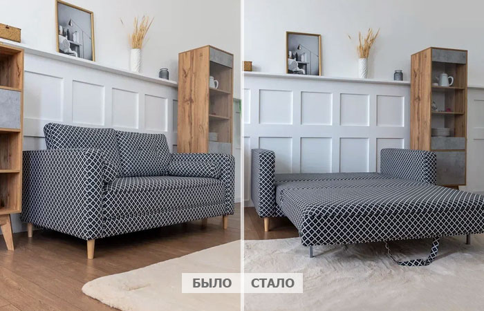 Раскладной диван Эланд в классическом скандинавском стиле от мебельной фабрики divanchik.ru
