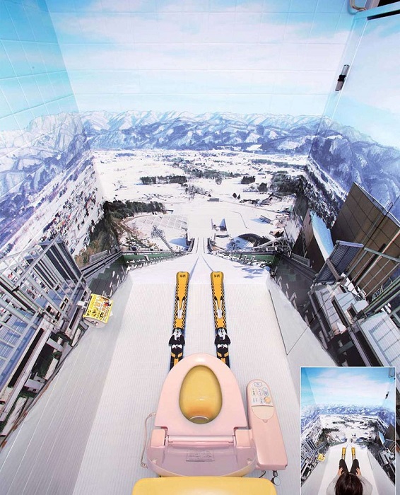 Туалет для любителей горнолыжного спорта
