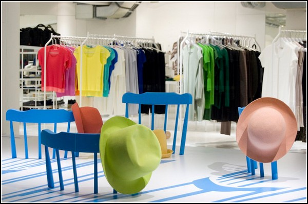 2D/3D Chairs, инсталляция в интерьере от Yoichi Yamamoto
