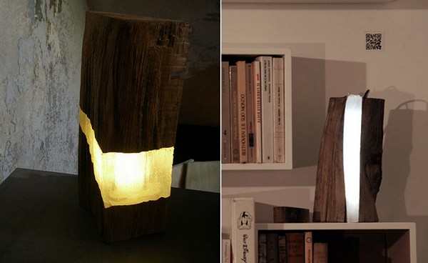 Креативные светильники Brecce Lamps из коряг и бревен