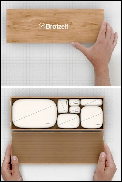 Brotzeit, концепт посуды-упаковки для еды в самолете