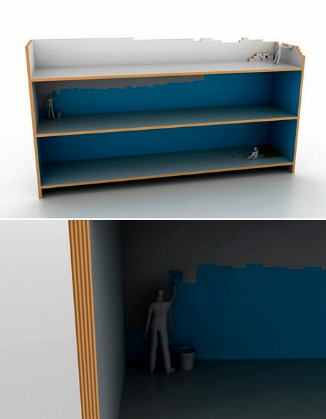 Книжный шкаф, который еще строится. Проект Build me up от Mejd Studio