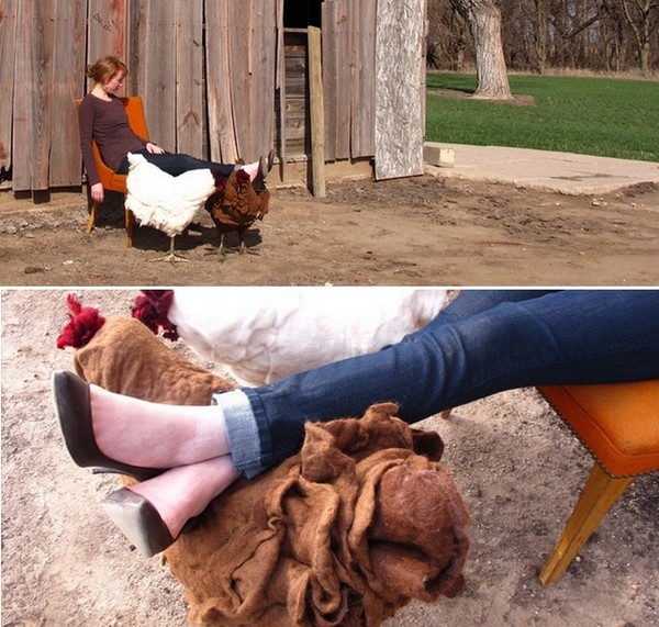 Chicken Footstool, скамеечка для ног из курятника