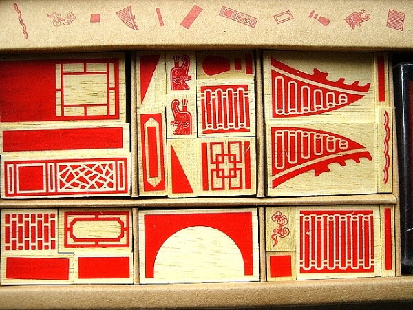 Chinese Architecture Stamps. Архитектурные штампы для юных строителей