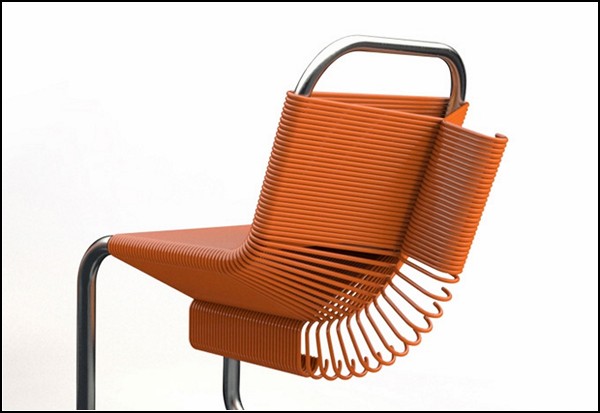 Coat Check Chair, стул из вешалок для одежды